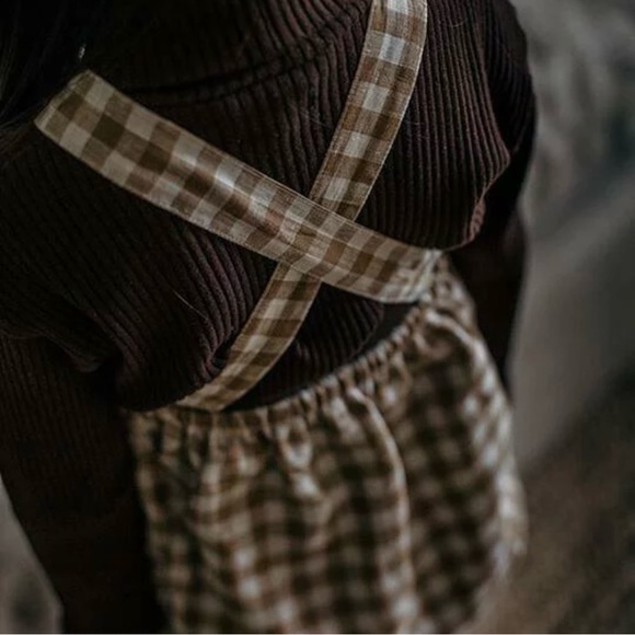 NWT Gingham romper. 100% organic cotton - Picture 2 of 4